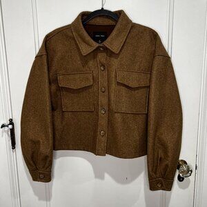 Love Tree Cropped Shacket (Brown, Size Small) - Worn Once